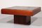 Brutalist Coffee Table with Copper Top and Wooden Base, 1970s, Image 9