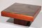 Brutalist Coffee Table with Copper Top and Wooden Base, 1970s, Image 3