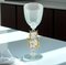 Hand Blown Murano Glass Goblet with Reticello Decoration and Gold Ornaments 7