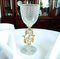 Gobelet en Verre de Murano Soufflé à la Main avec Décoration Reticello et Ornements Dorés 1