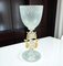 Hand Blown Murano Glass Goblet with Reticello Decoration and Gold Ornaments 2