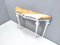 Vintage White Lacquered Beech Console with Yellow Marble Top, Image 4
