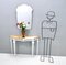 Vintage White Lacquered Beech Console with Yellow Marble Top, Image 3