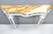 Vintage White Lacquered Beech Console with Yellow Marble Top, Image 5