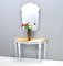 Vintage White Lacquered Beech Console with Yellow Marble Top, Image 2