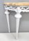 Vintage White Lacquered Beech Console with Yellow Marble Top, Image 10