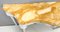 Vintage White Lacquered Beech Console with Yellow Marble Top, Image 6