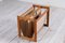 Scandinavian Oak & Linen Newspaper Holder, 1960s 1