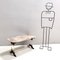 Vintage Beech Coffee Table with Rectangular Marble Breccia Pernice Top, 1960s 2
