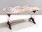 Vintage Beech Coffee Table with Rectangular Marble Breccia Pernice Top, 1960s 4