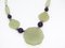 Blumenhalskette aus gealtertem Stahl mit Jade & Glasperlen, Frankreich, 1990er 10