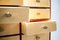 Mid-Century Chest of Drawers with 14 Drawers and Cream-Colored Fronts, Italy, 1960s 1