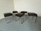 Italian Modern Steel and Brown Leather Stool by Antonio Citterio for Flexform, Image 1