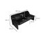Atlanta Armchair, 3-Seater and 2-Seater Sofa in Black Leather from Laauser, Set of 3, Image 2