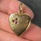 Französischer Herz Medaillon Anhänger aus 18 Karat Gelbgold & Rotem Rubin, 1920er 5