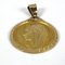 Große französische 18 Karat Gelbgold Medaille mit Jungfrau Maria Charm, 1960er 14