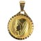 Große französische 18 Karat Gelbgold Medaille mit Jungfrau Maria Charm, 1960er 1