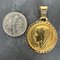Große französische 18 Karat Gelbgold Medaille mit Jungfrau Maria Charm, 1960er 11