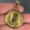 Große französische 18 Karat Gelbgold Medaille mit Jungfrau Maria Charm, 1960er 5