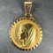 Große französische 18 Karat Gelbgold Medaille mit Jungfrau Maria Charm, 1960er 2