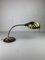 Lampe de Bureau à Col de Cygne et Coquillage Mid-Century en Marbre et Laiton par Tommaso Barbi, 1970s 3