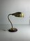 Midcentury Modern Marble and Brass Gooseneck Clam Shell Desk Lamp by Tommaso Barbi, 1970s, Image 2