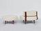 Großer runder Vintage Drehsessel mit Fußhocker aus dicker Bouclé Wolle von Adrian Pearsall für MCM Furniture, 1958, 2 . Set 3