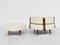Großer runder Vintage Drehsessel mit Fußhocker aus dicker Bouclé Wolle von Adrian Pearsall für MCM Furniture, 1958, 2 . Set 4