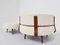 Grand Fauteuil Pivotant Rond Vintage avec Ottomane en Laine Bouclée Épaisse par Adrian Pearsall pour MCM Furniture, 1958, Set de 2 6