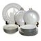 Mid-Century Dinner Service for 6 in Porcelain with Silver Rims from Seltmann Weiden Bavaria, West Germany, 1960s, Set of 18, Image 1