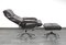 Set of Lounge Chair and Ottoman in Dark Brown Leather, from Unico 1970s, Set of 2 7
