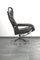 Set of Lounge Chair and Ottoman in Dark Brown Leather, from Unico 1970s, Set of 2 1