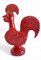 Gallos Mid-Century de cerámica esmaltada en rojo de Aldo Londi para Bitossi, Italia, años 60. Juego de 2, Imagen 10
