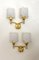Appliques Murales en Laiton et Granit Verre Acrylique, France, 1960s, Set de 2 1