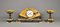French Art Deco Clock and Garniture Set, 1920s, Set of 3, Image 1