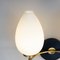 Glass and Brass Wall Lamps, 1950s, Set of 2, Image 3