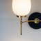 Wandlampen aus Glas & Messing, 1950er, 2er Set 5