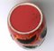 Vase Vintage Fait Main en Céramique Vernie Rouge et Noire, 1970s 4