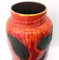 Vase Vintage Fait Main en Céramique Vernie Rouge et Noire, 1970s 3