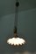 Mid-Century Modern Adjustable Pendant Lamp in White Ceramic and Brass, Image 3