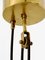 Mid-Century Modern Adjustable Pendant Lamp in White Ceramic and Brass, Image 6
