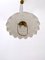 Mid-Century Modern Adjustable Pendant Lamp in White Ceramic and Brass, Image 4