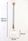 Mid-Century Modern Adjustable Pendant Lamp in White Ceramic and Brass, Image 9