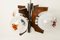Murano Glass and Teak Chandelier from Mazzega, 1960s, Image 16