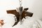 Murano Glass and Teak Chandelier from Mazzega, 1960s, Image 6