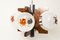 Murano Glass and Teak Chandelier from Mazzega, 1960s, Image 4