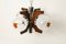 Murano Glas & Teak Kronleuchter von Mazzega, 1960er 5
