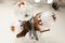 Murano Glass and Teak Chandelier from Mazzega, 1960s, Image 18