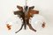 Murano Glass and Teak Chandelier from Mazzega, 1960s, Image 17