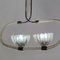 Mid-Century Murano Glass and Brass Pendant in the style of Barovier & Toso, Italy, 1940s, Image 6